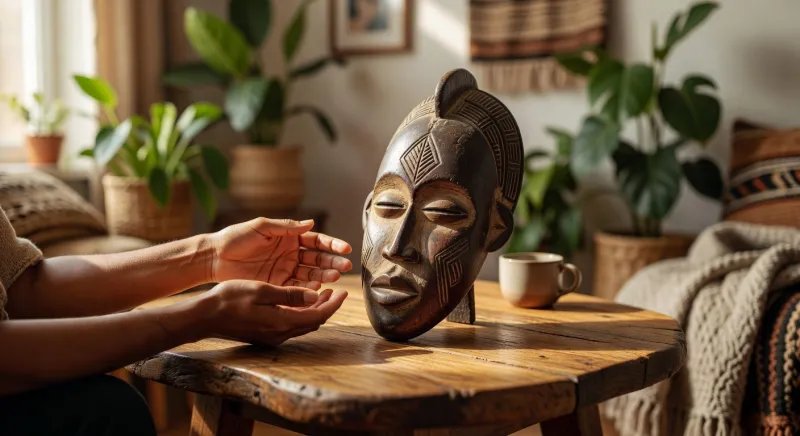 Handmade Baule African Mask