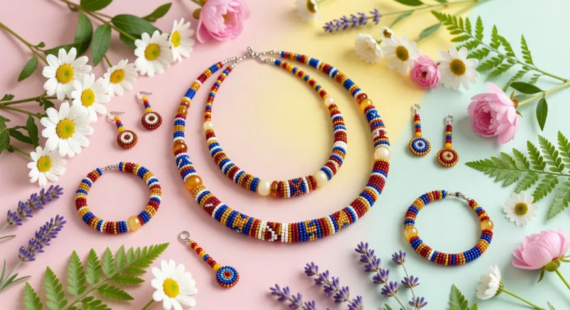 SOKO African Beaded Necklace Set